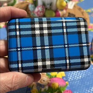 New Blue Plaid Gift Card/Credit Card Holder